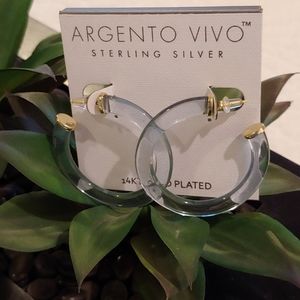 Argento vivo hoop earrings